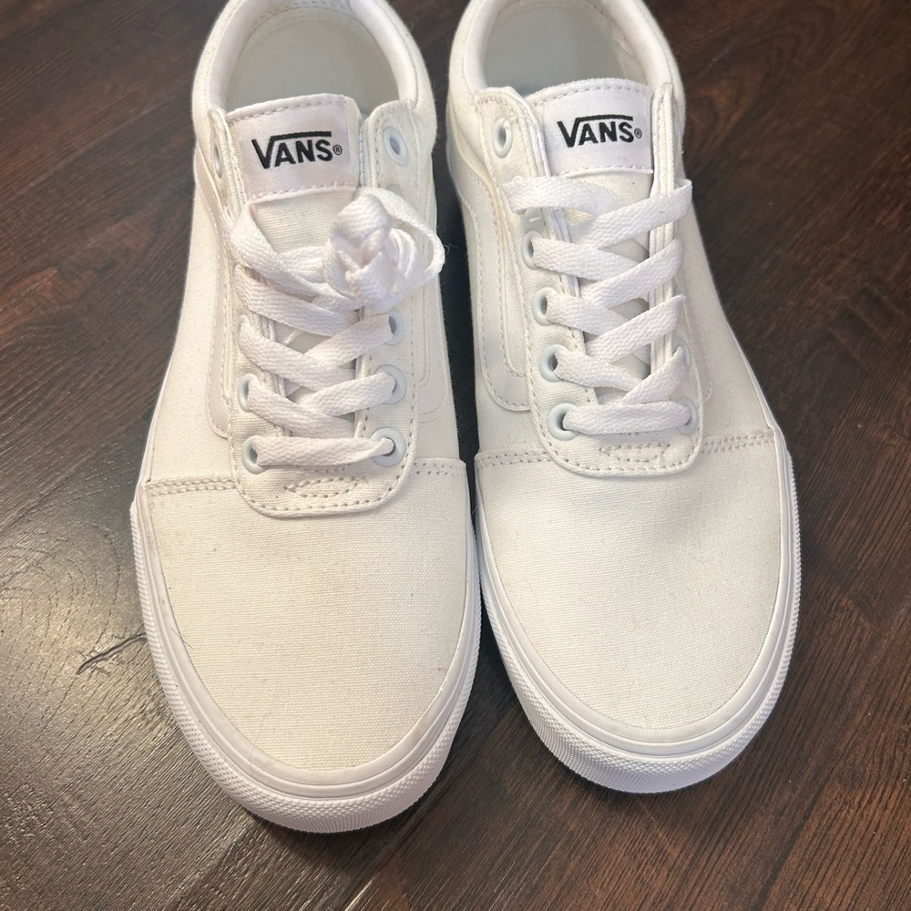 Vans Women's White Canvas Sneakers